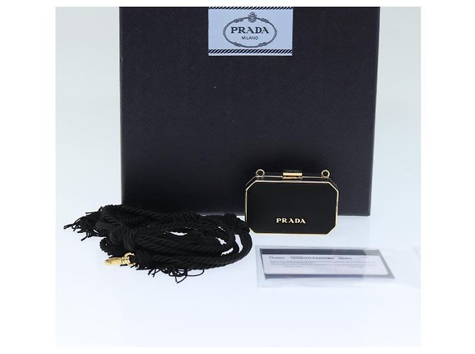 Borsa a Spalla in Nylon Nera Auth 73746SAV PRADA Nero - vista 12
