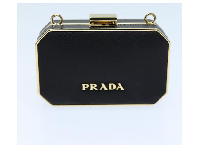 Borsa a Spalla in Nylon Nera Auth 73746SAV PRADA Nero - vista 13