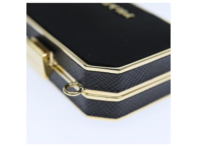 Borsa a Spalla in Nylon Nera Auth 73746SAV PRADA Nero - vista 15