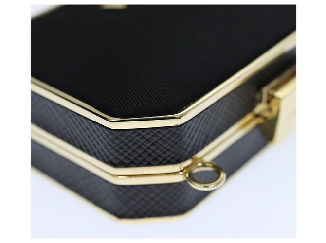 Borsa a Spalla in Nylon Nera Auth 73746SAV PRADA Nero - vista 16