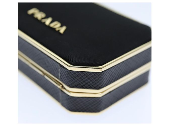 Borsa a Spalla in Nylon Nera Auth 73746SAV PRADA Nero - vista 7