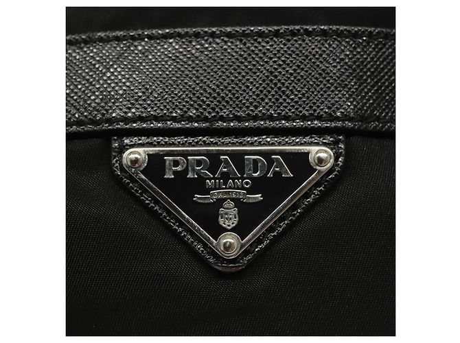 Borsa a Spalla PRADA Nylon Nero Argento Autentica yk19273A - vista 18