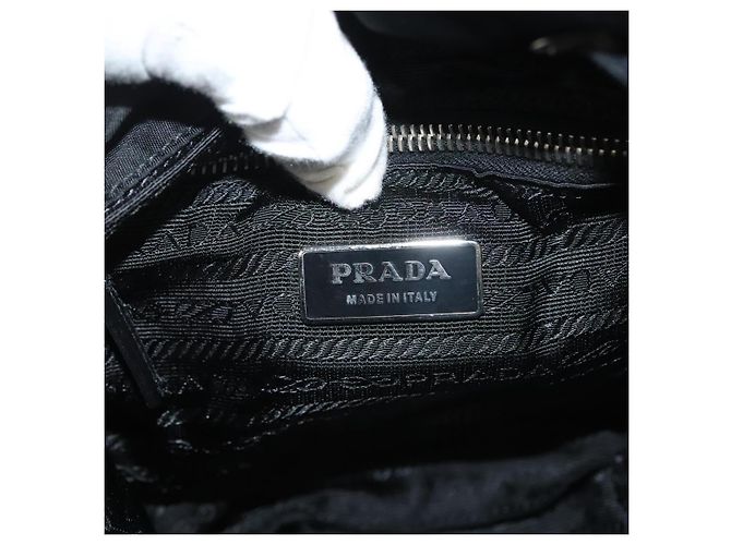 Borsa a Spalla PRADA Nylon Nero Argento Autentica yk19273A - vista 21