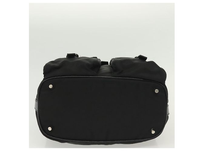 Borsa a Spalla PRADA Nylon Nero Argento Autentica yk19273A - vista 5
