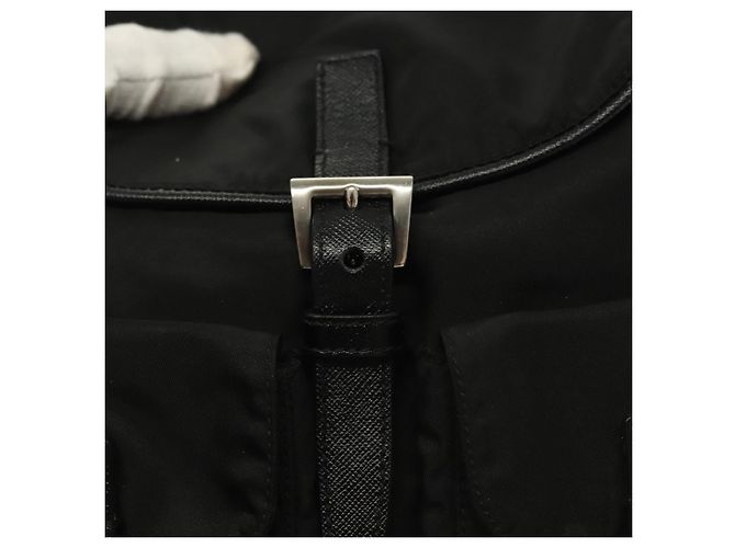 Borsa a Spalla PRADA Nylon Nero Argento Autentica yk19273A - vista 9