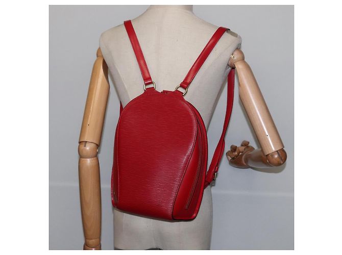 LOUIS VUITTON Zaino Epi Mabillon Rosso Castigliano M52237 LV Auth 145308A - vista 21