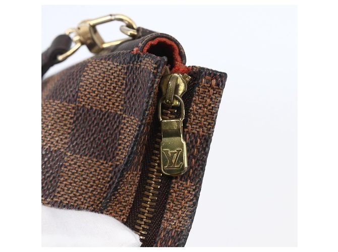LOUIS VUITTON Pochette per il Trucco Damier Ebene N51982 LV Auth BA6543A - vista 10