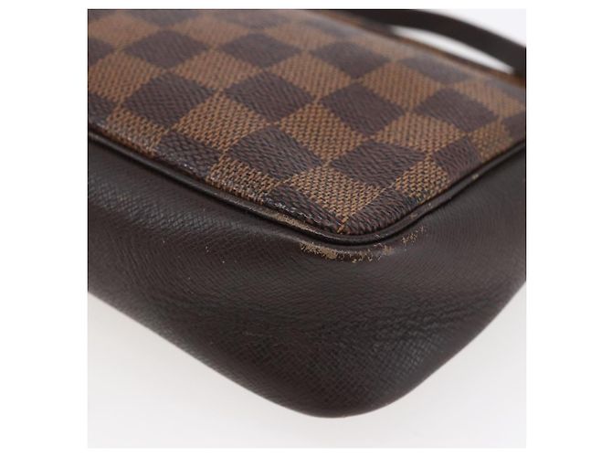 LOUIS VUITTON Pochette per il Trucco Damier Ebene N51982 LV Auth BA6543A - vista 16