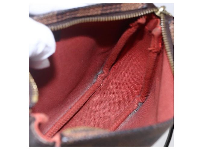 LOUIS VUITTON Pochette per il Trucco Damier Ebene N51982 LV Auth BA6543A - vista 19