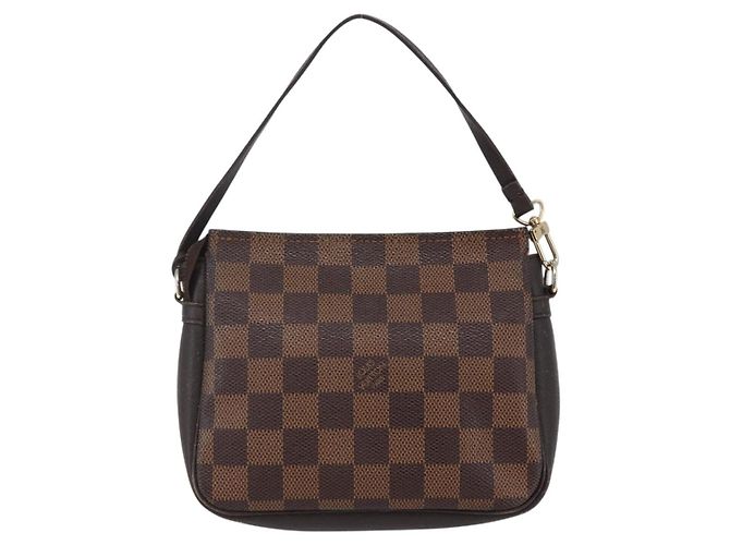 LOUIS VUITTON Pochette per il Trucco Damier Ebene N51982 LV Auth BA6543A - vista 2