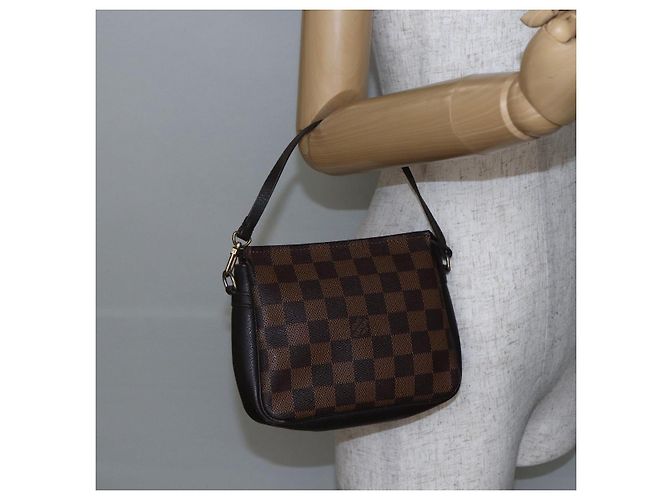LOUIS VUITTON Pochette per il Trucco Damier Ebene N51982 LV Auth BA6543A - vista 21