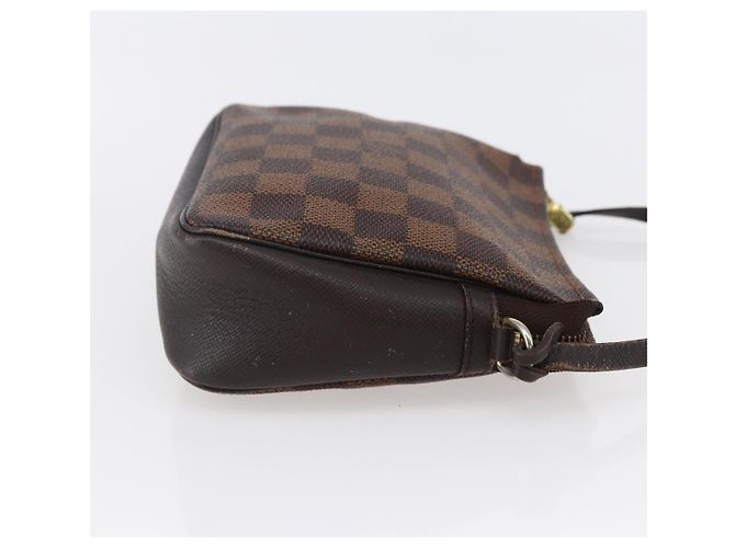 LOUIS VUITTON Pochette per il Trucco Damier Ebene N51982 LV Auth BA6543A - vista 4
