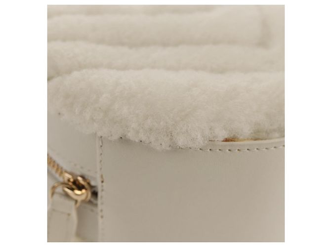 Borsa a Spalla CHANEL V Stitch in Mouton Bianco Oro CC Auth 148461AM D'oro - vista 11