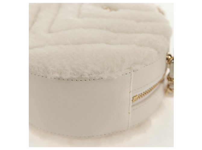 Borsa a Spalla CHANEL V Stitch in Mouton Bianco Oro CC Auth 148461AM D'oro - vista 12