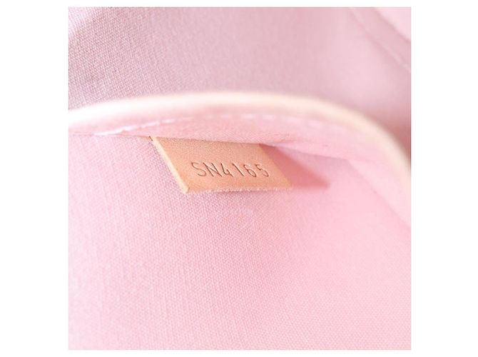 LOUIS VUITTON Vernis Rayures Alma BB Borsa a Mano 2in1 Beige Rosa M90970 Auth ai678M - vista 11