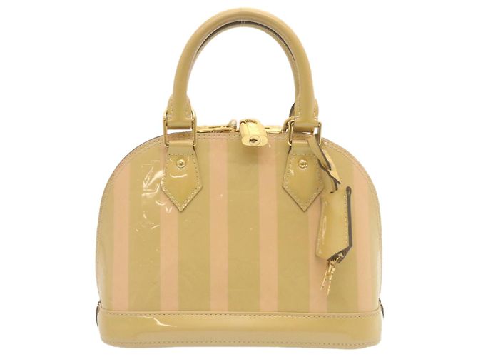LOUIS VUITTON Vernis Rayures Alma BB Borsa a Mano 2in1 Beige Rosa M90970 Auth ai678M - vista 13