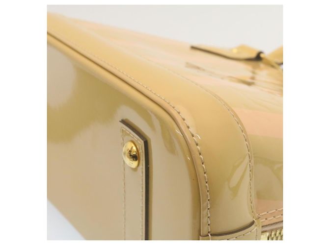 LOUIS VUITTON Vernis Rayures Alma BB Borsa a Mano 2in1 Beige Rosa M90970 Auth ai678M - vista 14