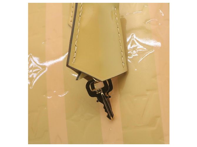 LOUIS VUITTON Vernis Rayures Alma BB Borsa a Mano 2in1 Beige Rosa M90970 Auth ai678M - vista 17