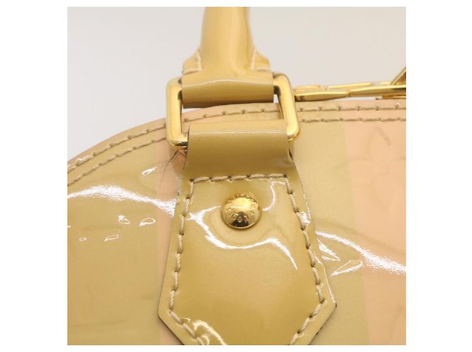 LOUIS VUITTON Vernis Rayures Alma BB Borsa a Mano 2in1 Beige Rosa M90970 Auth ai678M - vista 19
