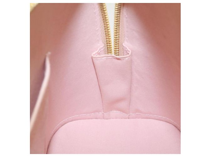 LOUIS VUITTON Vernis Rayures Alma BB Borsa a Mano 2in1 Beige Rosa M90970 Auth ai678M - vista 21
