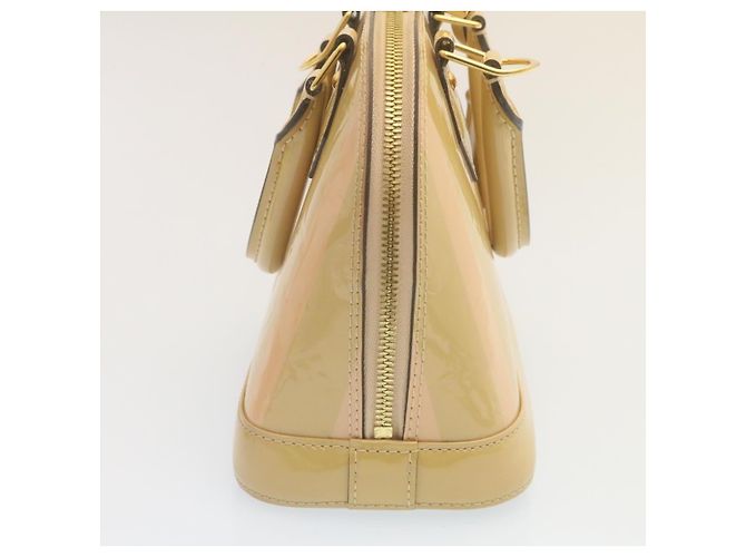 LOUIS VUITTON Vernis Rayures Alma BB Borsa a Mano 2in1 Beige Rosa M90970 Auth ai678M - vista 4