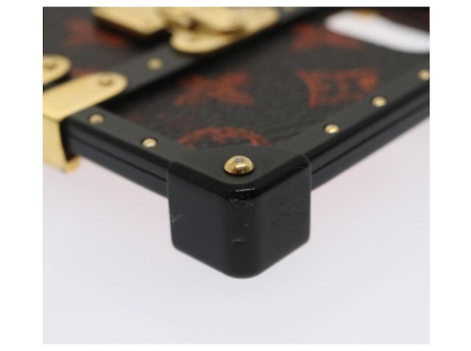 Custodia per iPhone Trunk Cat Eye Monogram Trasformata LOUIS VUITTON M63891 Auth 29562M Nero - vista 16