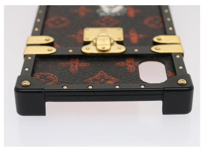 Custodia per iPhone Trunk Cat Eye Monogram Trasformata LOUIS VUITTON M63891 Auth 29562M Nero - vista 4