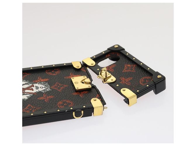 Custodia per iPhone Trunk Cat Eye Monogram Trasformata LOUIS VUITTON M63891 Auth 29562M Nero - vista 8