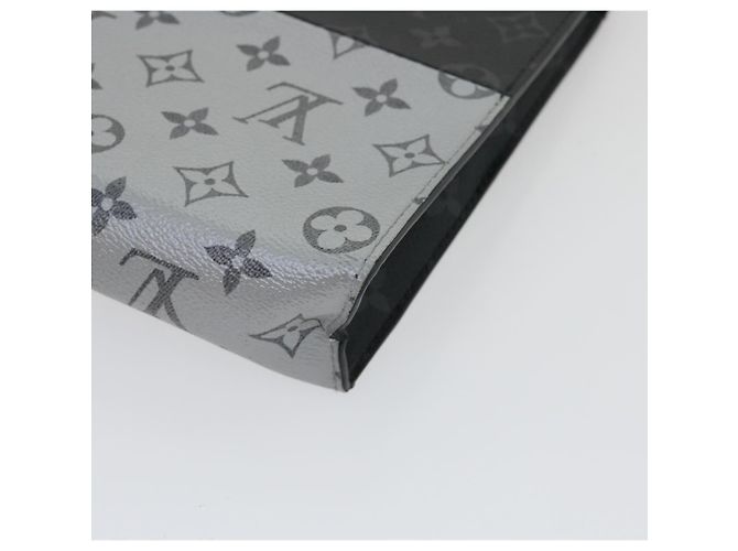 LOUIS VUITTON Pochette Voyage MM Monogram Split Borsa Clutch M63039 LV Auth ak168V Nero Argento - vista 15