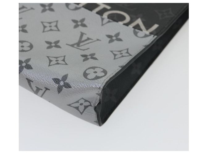 LOUIS VUITTON Pochette Voyage MM Monogram Split Borsa Clutch M63039 LV Auth ak168V Nero Argento - vista 7