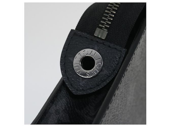 LOUIS VUITTON Pochette Voyage MM Monogram Split Borsa Clutch M63039 LV Auth ak168V Nero Argento - vista 8