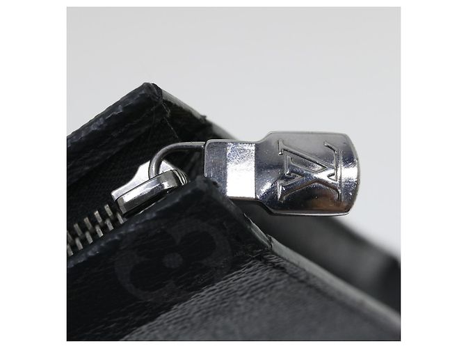 LOUIS VUITTON Pochette Voyage MM Monogram Split Borsa Clutch M63039 LV Auth ak168V Nero Argento - vista 9