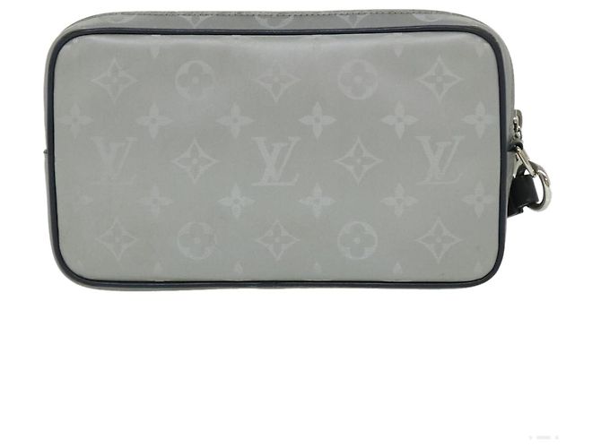 LOUIS VUITTON Borsa Clutch Satellite Alpha Monogramma Argento M44171 LV Auth 32344V - vista 2