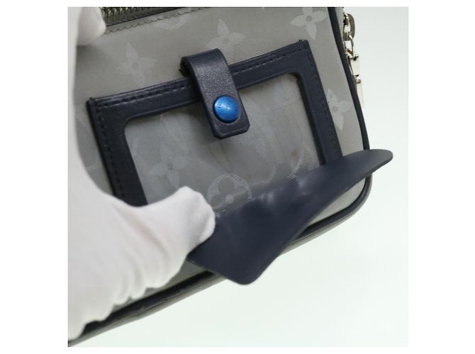 LOUIS VUITTON Borsa Clutch Satellite Alpha Monogramma Argento M44171 LV Auth 32344V - vista 20