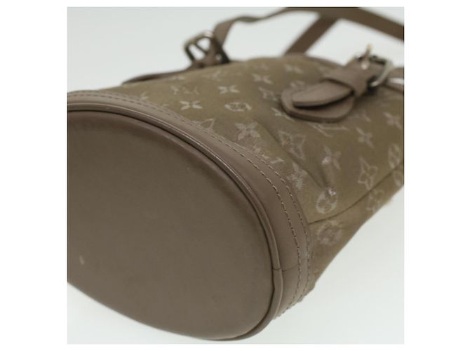 LOUIS VUITTON Borsa a mano Little bucket in satin Monogram Beige M92145 LV Auth am3521V - vista 14