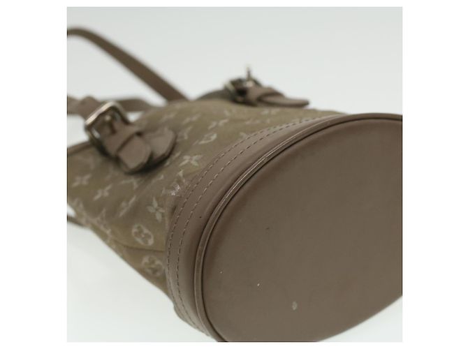 LOUIS VUITTON Borsa a mano Little bucket in satin Monogram Beige M92145 LV Auth am3521V - vista 15