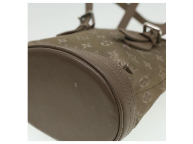 LOUIS VUITTON Borsa a mano Little bucket in satin Monogram Beige M92145 LV Auth am3521V - vista 16