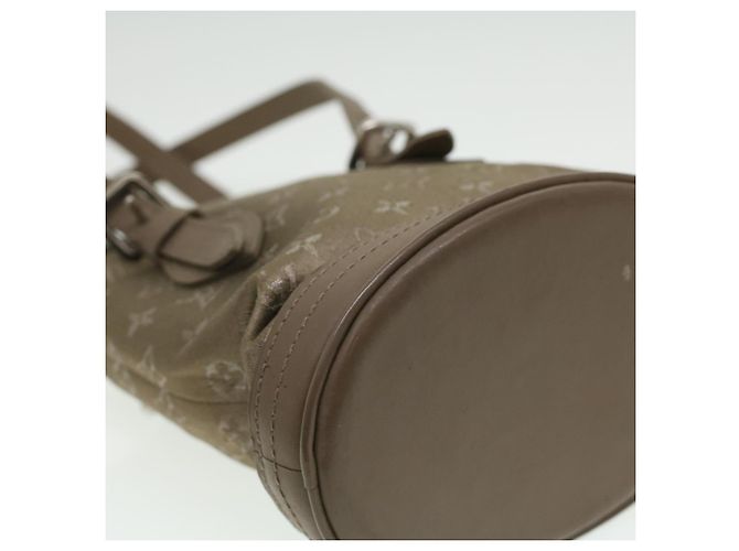 LOUIS VUITTON Borsa a mano Little bucket in satin Monogram Beige M92145 LV Auth am3521V - vista 17