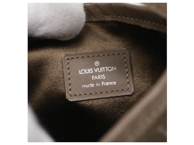 LOUIS VUITTON Borsa a mano Little bucket in satin Monogram Beige M92145 LV Auth am3521V - vista 18