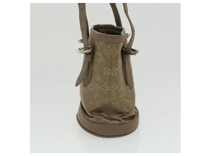 LOUIS VUITTON Borsa a mano Little bucket in satin Monogram Beige M92145 LV Auth am3521V - vista 4