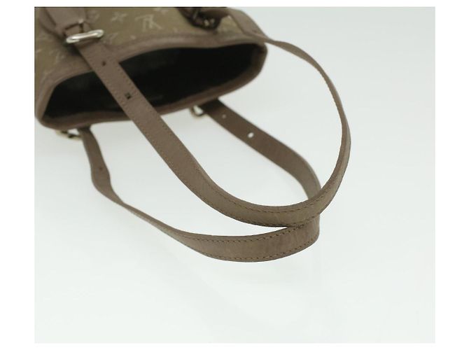LOUIS VUITTON Borsa a mano Little bucket in satin Monogram Beige M92145 LV Auth am3521V - vista 7