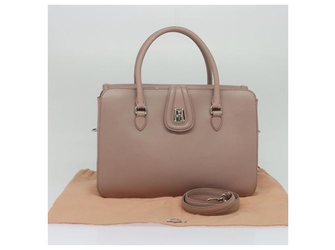 Bolso de mano Miu Miu de cuero 2 en 1 rosa plata Auth sw284V - vista 12