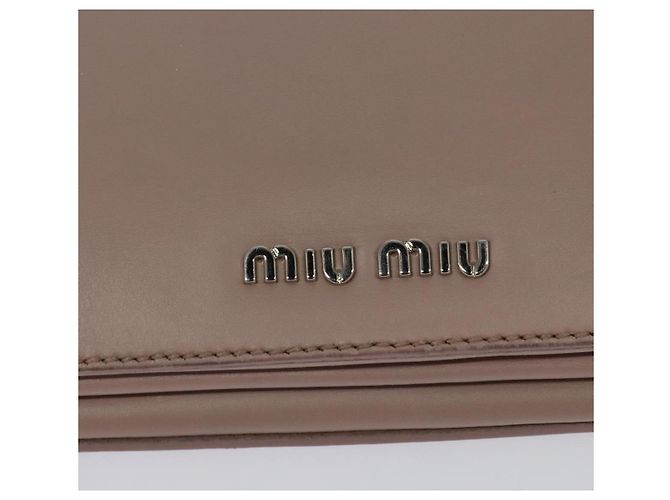 Bolso de mano Miu Miu de cuero 2 en 1 rosa plata Auth sw284V - vista 18