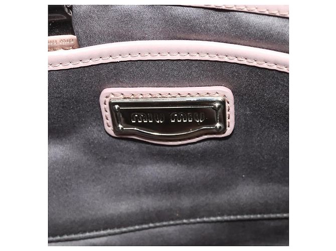 Bolso de mano Miu Miu de cuero 2 en 1 rosa plata Auth sw284V - vista 20