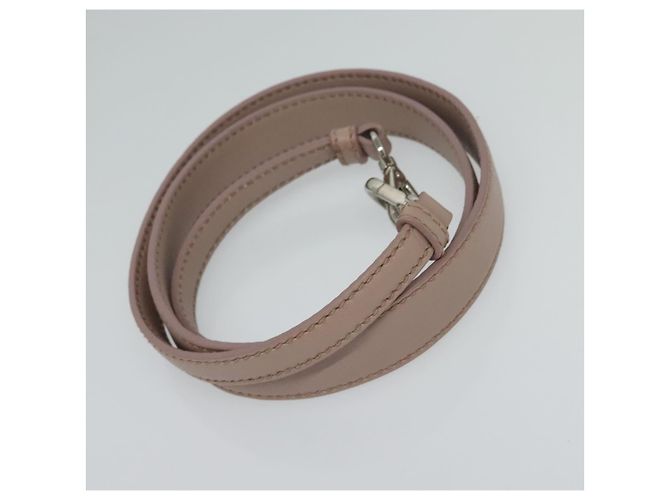 Bolso de mano Miu Miu de cuero 2 en 1 rosa plata Auth sw284V - vista 26