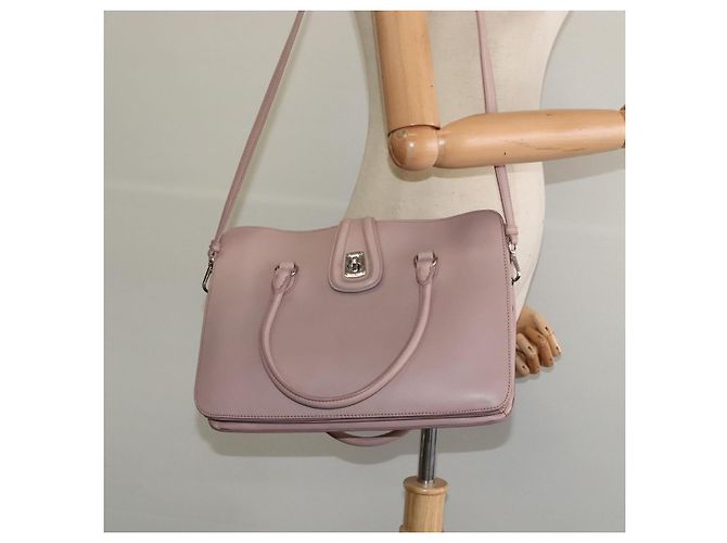 Bolso de mano Miu Miu de cuero 2 en 1 rosa plata Auth sw284V - vista 27