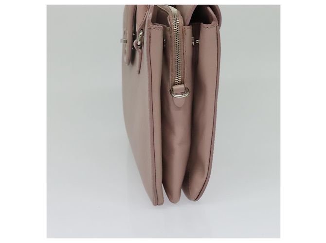 Bolso de mano Miu Miu de cuero 2 en 1 rosa plata Auth sw284V - vista 4