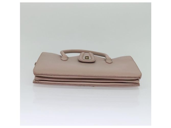 Bolso de mano Miu Miu de cuero 2 en 1 rosa plata Auth sw284V - vista 5