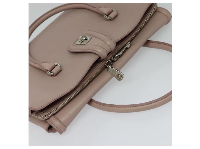Bolso de mano Miu Miu de cuero 2 en 1 rosa plata Auth sw284V - vista 6