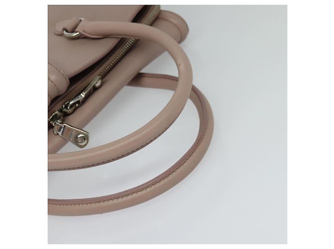 Bolso de mano Miu Miu de cuero 2 en 1 rosa plata Auth sw284V - vista 7